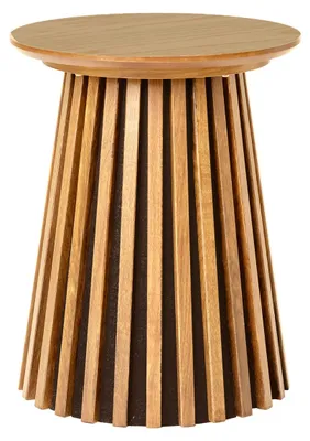 Obrázok produktu pre Konferenčný stolík Osaka z prírodnej dubovej dyhy, priemer 40 cm