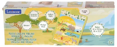 Produktbild von Lexibook Zweisprachiges sprechendes Lernposter – EN/FR