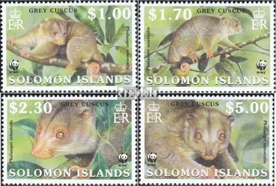 Produktbild von Briefmarken Salomoninseln 2002 Mi 1062-1065 (kompl.Ausg.) postfrisch Naturschutz Wollkuskus