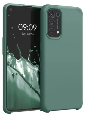 Produktbild von kwmobile Handyhülle für Oppo Find X3 Lite Hülle - Case Silikon - Kabelloses Laden - Schutzhülle Cover in Tannengrün