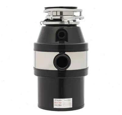 Image de Broyeur de déchets de cuisine - À installer sous l'évier - 560 W - 0,5 CV - 1 800–3 400 tr/min - Chambre de broyage de 1,2 l - 220 V 50 Hz - Protection anti-blocage - Noir