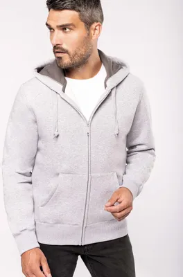 Produktbild von Kariban Herren Sweatjacke Kapuzenpullover Hoodie Sweatshirt Pullover, Größe:4XL, Farbe:Dark Khaki