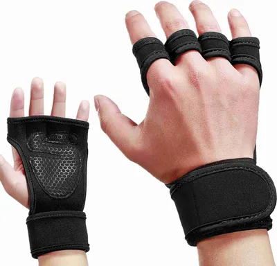 Produktbild von Hebehandschuhe Workout Handschuhe mit integrierten Handgelenkschlaufen Anti-Rutsch Handschutz für Gewichtheben Powerlifting Pull Ups