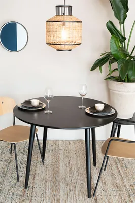 Image de Nesthaus Table à manger Ø 100 cm Loes Noir