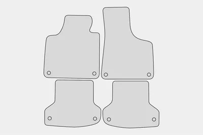 Produktbild von Ganzjahres Fußmatten passend für Audi A3 8P 8PA Sportback Limo S-Line 2003-2012, Naht:Silber