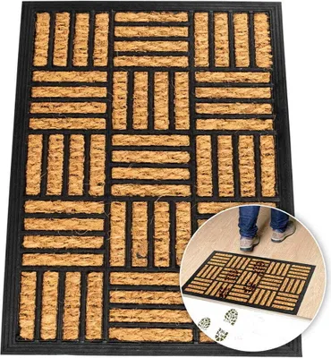 Immagine prodotto di Deco4Home tappetino antipolvere 40x60cm | Zerbino | Nero/Marrone