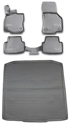 Produktbild von Gummi Kofferraumwanne + Fußmatten Set für Skoda Octavia 3 5E, Bj. 2013-2019