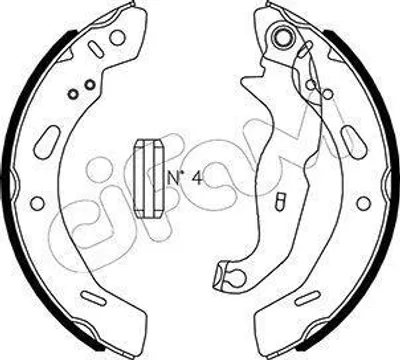 Produktbild von CIFAM Bremsbackensatz Trommelbremse Hinten für FORD Fiesta Mk6 Schrägheck (JA8, JR8) 200,0mm 153-490