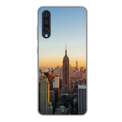 Produktbild von MuchoWow® Handyhülle Schutzhülle Hülle für Samsung Galaxy A50 New York - Skyline - Sonnenuntergang Silikon Softcase Handy Hülle - Mobiltelefonhülle