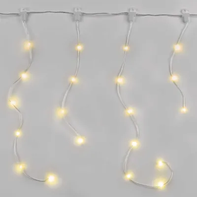 LED vánoční drop řetěz – rampouchy, 1,7 m, venkovní i vnitřní, teplá bílá, programy