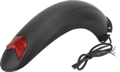 Image de Garde-boue arrière pour scooter électrique 10 pouces avec lampe, lumière rouge, protection anti-éclaboussures, accessoires de rechange