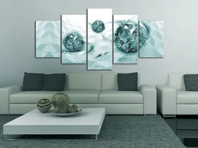 Image de Tableau acoustique Abstrait 3D 200 x 100 cm Tableaux Mousse acoustique Absorbeur acoustique haute performance Isolation acoustique Toile 5 pièces Tableau mural Acoustique intérieure Isolation acoustique a-A-0170-b-p