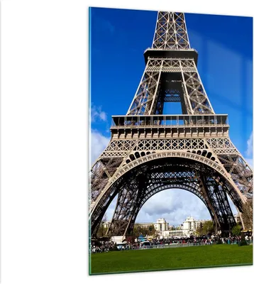 Produktbild von Bilder auf glas - Einteilig - Turm Paris Eiffle - 80x120cm - Glasbilder - Wandbilder - Bilder - zum Aufhängen bereit - Wanddekoration aus Glas - Glas Bilder - Wandbild auf Glas - GPA80x120-0154