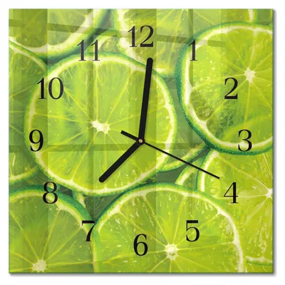Produktbild von Tulup Glasuhr Wanduhr Küchenuhr Echt-Glas 30x30 cm Modern Dekorativ Geräuschlos Schwarzen Zeigern - Kalziumkarbonat