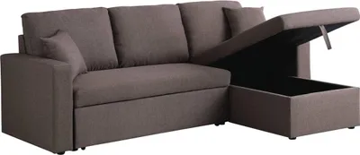 Produktbild von Ecksofa reversibel mit Schlaffunktion und Stauraum "Alain" - 3-Sitzer - Taupe