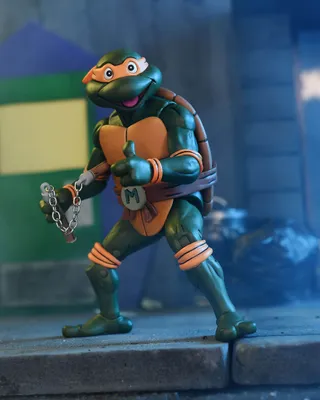 Produktbild von Teenage Mutant Ninja Turtles (Cartoon) Actionfigur Ultimate Michelangelo VHS 18 cm