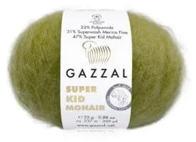 Produktbild von Wolle Gazzal Super Kid Mohair 64422 grün - Stricken & Häkeln