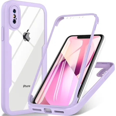 Obrázek produktu pro Ochranné pouzdro 360° pro iPhone X/XS, fialové barvy, s ochranou displeje