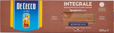 Produktbild von 10x Pasta De Cecco Spaghetti integrale n. 12 Vollkor italienisch Nudeln 500 g + Italian Gourmet polpa 400g