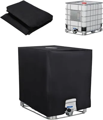 Produktbild von Famanu Abdeckplane für IBC Tank 1000L - UV-Schutz, staubdicht, schwarz