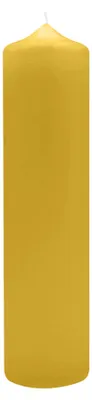 Produktbild von Spitzkopf Stumpen Kerzen Mustard Senf 30 x Ø 6 cm, 6 Stück