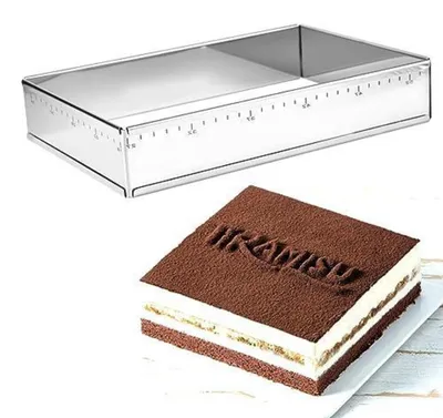 Immagine prodotto di Telaio posteriore rettangolare, regolabile, in acciaio inossidabile, dimensioni 27-52 x 18-34 cm, altezza 5 cm