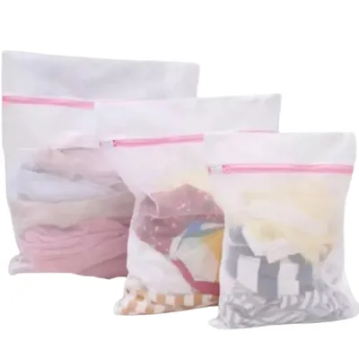 Produktbild von 3x Wäschenetz Set Wäschebeutel Waschmaschinennetz 30x30 - 30x40 - 40x50