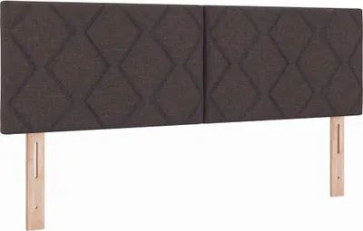 Productafbeelding van Kopstuk bekleed met stof, donkerbruin, 144 cm breed
