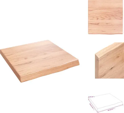 Obrázok produktu pre vidaXL Nástenná polica svetlohnedá 40x40x(2-4) cm dubový masív - Nástenné police