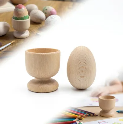 Obrázok produktu pre Drevená sada GLASS a BEECH EGG pre ekologické remeslá a hry DIY