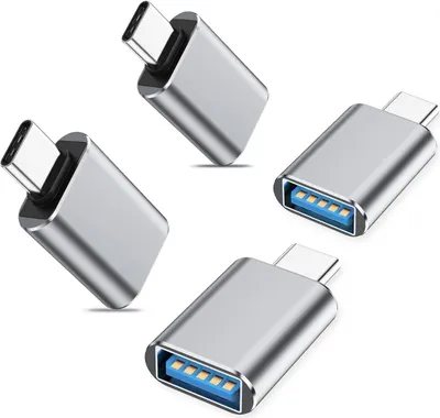 Zdjęcie produktu dla INF 4 szt. Adapter USB-C na USB 3.0 - szybki transfer danych i ładowanie Srebro