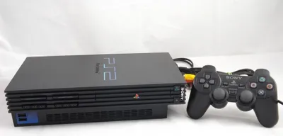 Produktbild von Sony PlayStation 2 Konsole Schwarz, PS2 + Original Controller