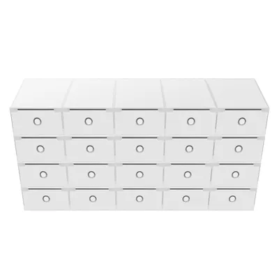 Produktbild von Schuhkarton, 20PCS Schuhregal, Schuhaufbewahrungsbox zum Aufbewahren und Sortieren kleiner Gegenstände