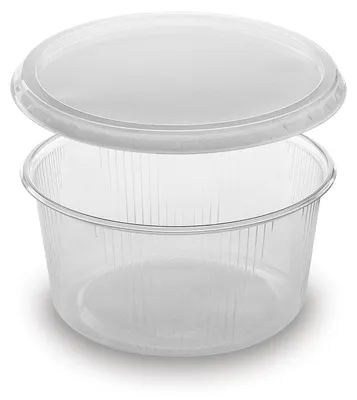 Produktbild von 2500x Rundbecher klar 250 ml mit Deckel PP mikrowellengeeignet