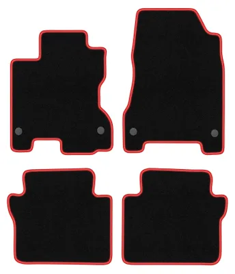 Immagine prodotto di Tappetini in velluto Nero/Rosso per Renault Koleos I 2007-2016 Set 4 pezzi