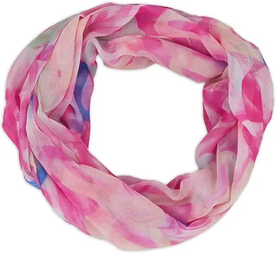Produktbild von styleBREAKER Damen Loop Schal mit Brushstroke Herz Muster | luftiger Schlauchschal | weiches Halstuch für Frühling und Sommer aus Viskose 79 x 49 cm