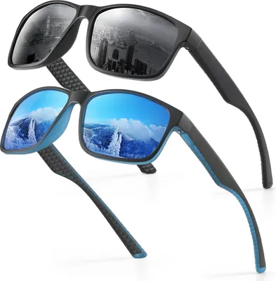 Immagine prodotto di Occhiali da sole polarizzati Uomo Donna UV400 Occhiali da sole sportivi Nero