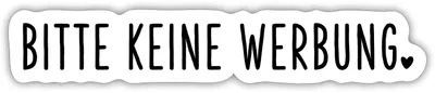 Produktbild von Spreadshirt Bitte keine Werbung Sticker Aufkleber, 10 x 10 cm, Mattweiß