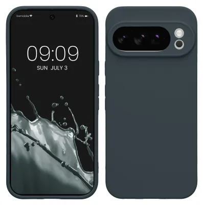 Produktbild von kwmobile Handyhülle für Google Pixel 10 Pro Hülle - weiches Handy Silikon Case - Schutzhülle Cover - Dunkler Schiefer