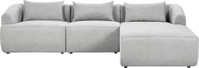 Produktbild von BELIANI Ecksofa Hellgrau Stoffbezug L-förmig 3-Sitzer Sofa mit Chaiselongue Links Wohnzimmermöbel Modern Wohnzimmer Ausstattung Wohnecke Sitzecke