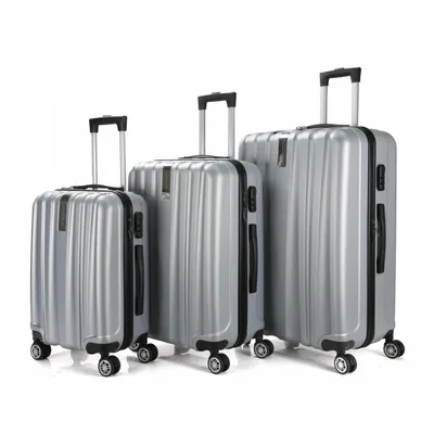 Productafbeelding van Set van 3 koffers - zilverkleurig