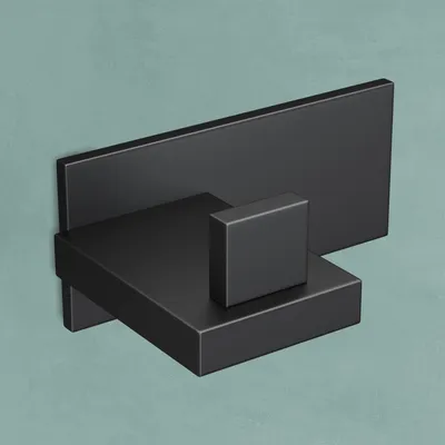 Produktbild von Mai & Mai Kleiderhaken 1 Stück Wandgarderobe Wandhaken aus Edelstahl Garderobenleiste Garderobenhaken 8cm Matt schwarz Stalo-06