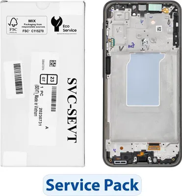 Produktbild von ServicePack LCD-Display SAMSUNG A26 5G A266B Schwarz GH82-37049A