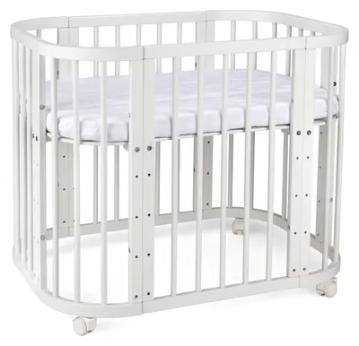 Immagine prodotto di Lettino trasformabile Waldin 5 in 1, colore bianco, completo di materasso
