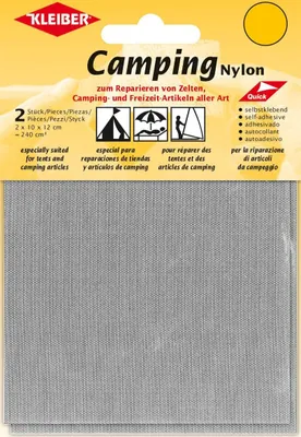 Produktbild von KLEIBER Camping-Flicken Nylon selbstklebend hellgrau 2 Stück