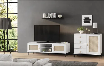 Produktbild von Wohnmöbel Set 2-teilig in Kiefer massiv weiß, WATFORD-69