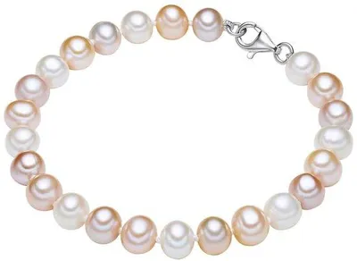Produktbild von Weißes Armband mit Süßwasserperlen 925er Sterling Silber