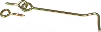 Produktbild von Sturmhaken Fensterhaken mit Öse gelb verzinkt Türhaken Haken W132 150 mm