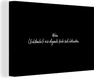 Produktbild von OneMillionCanvasses® - Leinwandbilder - 150x100 cm, sprichwörter - wein definition - Wörterbuch - Getränk - Zitate, Wandbilder Kunstdruck Wanddekoration - Foto auf Leinwand -