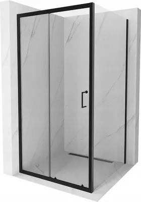 Immagine prodotto di Mexen Apia cabina doccia scorrevole 90 x 90 cm, trasparente, nera - 840-090-090-70-00